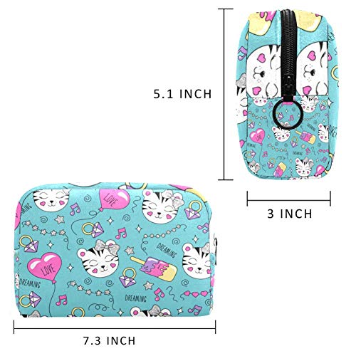 Hermosa bolsa de aseo con diseño de tigre – Organizador de maquillaje grande para hombres y mujeres
