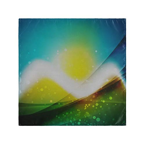 HJHJJ Cloth Napkin 6 Pack 20 Inch Washable Dinner Napkins Shiny Wave Magic Light Efffect Vector Satin Cloth Napkins Great For Weddings, Parties, Holiday Dinner & More