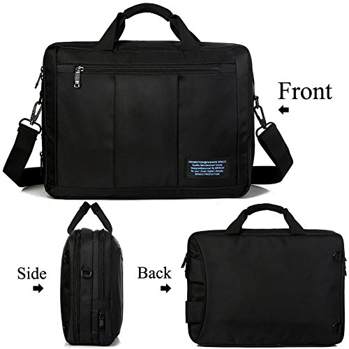 Hombres y Mujeres 15.6 Pulgadas Impermeable Nylon Bolsa de Mensajero Viajes de Negocios Tableta del Ordenador Portátil Bolso Bandolera Puede Convertirse en Mochila