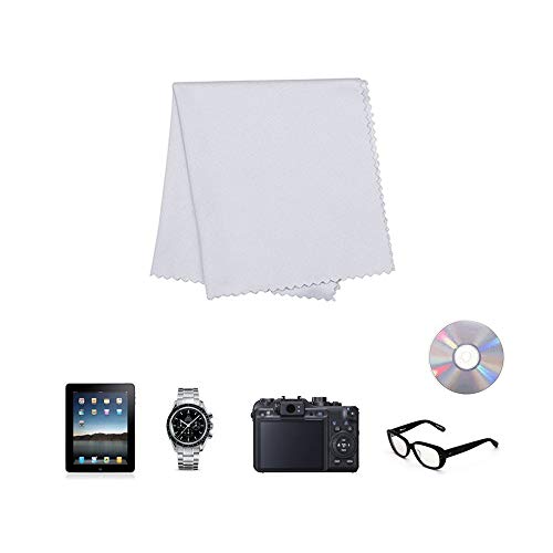 HomyWord 10 PCS Paño de limpieza de microfibra blanco para superficies suaves, pantallas táctiles, teléfonos inteligentes, lentes de cámara, pantallas LCD y pantallas HD