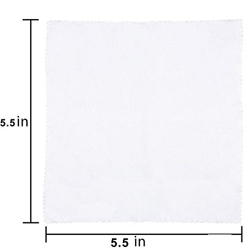 HomyWord 10 PCS Paño de limpieza de microfibra blanco para superficies suaves, pantallas táctiles, teléfonos inteligentes, lentes de cámara, pantallas LCD y pantallas HD