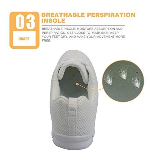 HUGS IDEA - Zapatillas de deporte para correr ligeras con impresión dental de malla de aire, color Azul, talla 39 EU