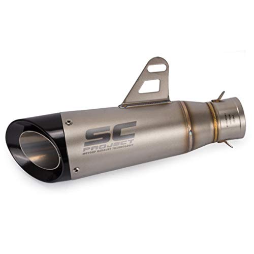 HUO FEI NIAO De Escape de la Motocicleta 51 mm, Tubo de dirección de Carbono de Acero Inoxidable, Adecuado for la Motocicleta ATV