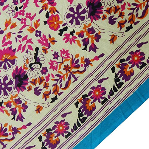 IBA Indianbeautifulart Diseño diseñador Beige Tela popelín de algodón Floral 42" Ancho Vestido de la elaboración de Telas por el astillero
