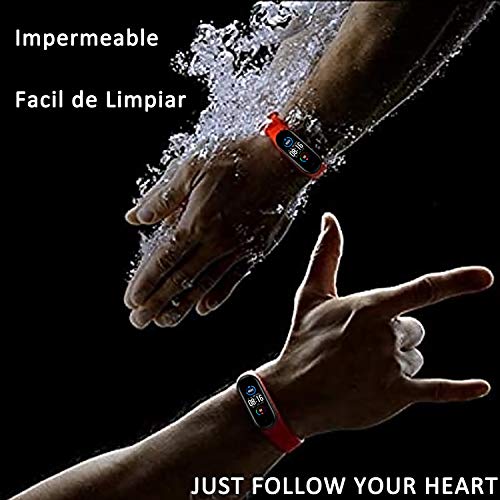 IMBZBK [19 Piezas] 15 Piezas Correas para Xiaomi Mi Band 5 + 4 Piezas TPU Protector Pantalla para Xiaomi Mi Band 5 Pulsera de Repuesto Colorida Pulsera de Silicona