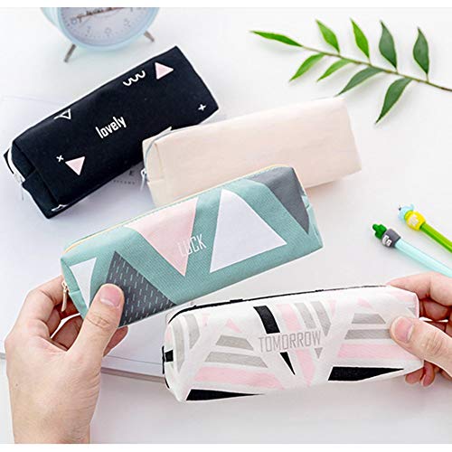 JAWSEU Bolsa de Lápices Estuche Escolar Escolar Bolsillo Lápiz Case con Diseño Cosmética Bolsa Gran Capacidad Cartera Bolsa para Niño Niña Adolescente y Oficinas,Verde