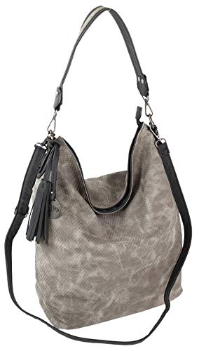 Jennifer Jones - Bolso Bandolera Grande y Elegante, también se Puede Llevar como Bandolera Cruzada, Gris (Gris) - 3127