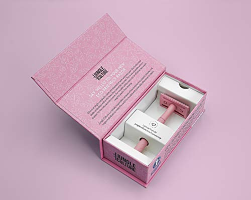 Jungle Culture® Maquinilla de Afeitar Mujer | Maquinilla Clásica Compatible con Cuchillas de Doble Filo | Maquinilla Mujer de Metal | Afeitado Manual | Zero Waste Safety Razor | Afeitado Ecológica