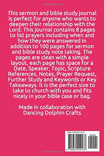 Just A Girl Who Loves Jesus And Baking: Sermon and Bible Study Journal for Women and Girls Who Love Baking