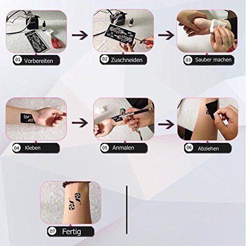 Just Fox – Henna Tattoo Plantilla para las manos
