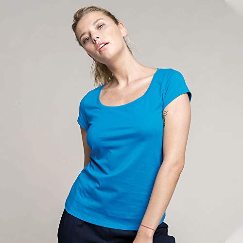 Kariban - Camiseta de Manga Corta con Cuello Barco para Mujer (3XL) (Lima)