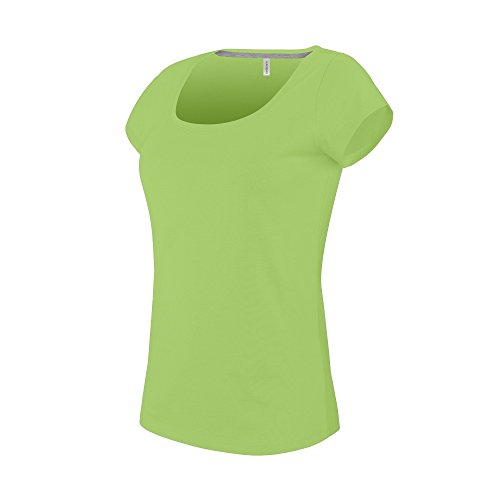 Kariban - Camiseta de Manga Corta con Cuello Barco para Mujer (3XL) (Lima)