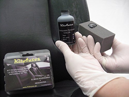 KITAUTOS KRTP1 Kit restauracion tapicerias de Piel,Color Negro, 15