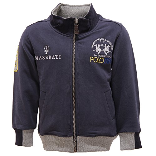 La Martina 2338V Felpa Bimbo Junior Maserati Blue Full Zip Sweatshirt Boy Kid [4 Years]