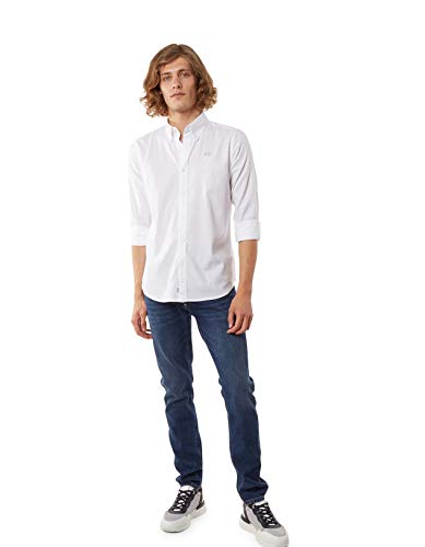 La Martina Leon Camisa Casual, Blanco (Optic White 00001), Medium para Hombre