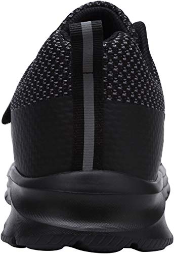 LARNMERN Zapatos de Seguridad Hombres LM180121 SBP Zapatillas de Trabajo con Punta de Acero Ultra Liviano Reflectivo Transpirable(42 EU,Triple Negro)
