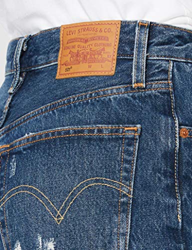 Levi's 501 Original Short Pantalones Cortos, Azul (Silver Lake 0018), W30 (Talla del Fabricante: 30) para Mujer
