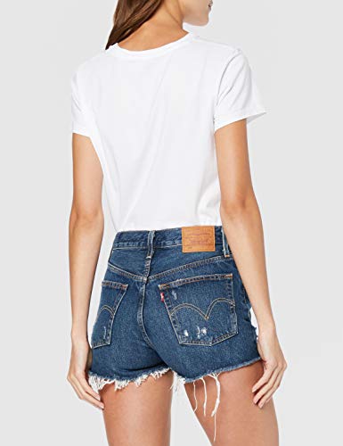 Levi's 501 Original Short Pantalones Cortos, Azul (Silver Lake 0018), W30 (Talla del Fabricante: 30) para Mujer