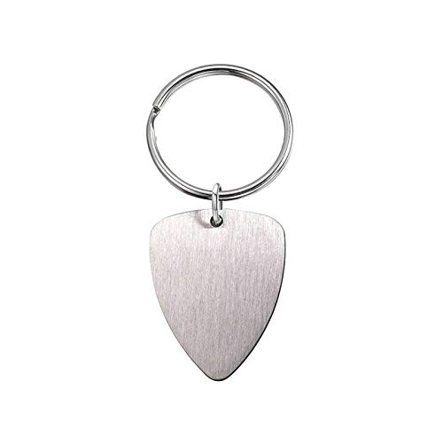 Llavero Dia del Padre Llaveros Acero Hombre Púa de Guitarra Grabado Always with You Llaveros Plata