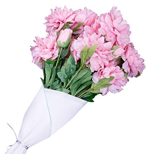 Love Bloom Artificiales Tallo Largo para Decoración de Bodas, Fiesta, Hogar y Oficina (Flores de peonía Rosa)