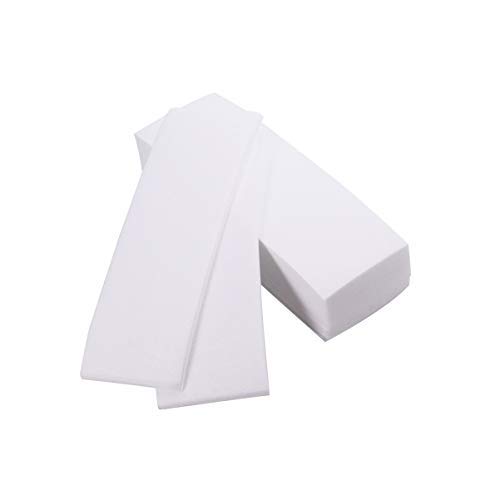 Lurrose 200pcs tiras de depilación tiras desechables de tela no tejida tiras de cera tiras depilatorias papel de depilación