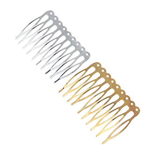 Lurrose 30 piezas de aleación de pelo peine peine lateral peines pequeños para mujeres nupcial velo de novia peines accesorio para el cabello
