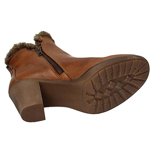 MADE IN SPAIN 5296 BOTÍN con Pelo Caoba Mujer Botines Caoba 40