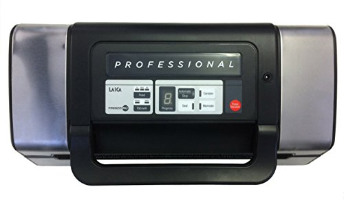 Máquina de envasado al vacío para uso intensivo Laica VT3120 con doble bomba, sellado doble para mayor seguridad, capacidad de aspiración 20 l/min, 130 W, incluye tubo para contenedores.