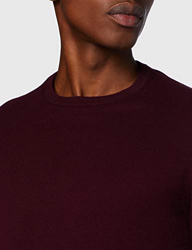 Marca Amazon - Meraki Jersey de Algodón Hombre, Rojo (Wine), M, Label: M