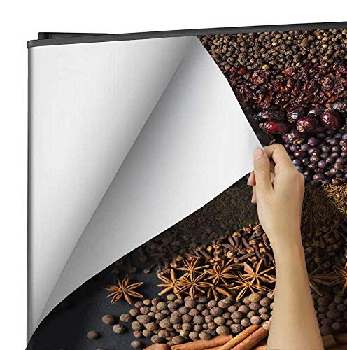 MEGADECOR Vinilo Adhesivo Decorativo para Nevera con Diseño Colorido de Especias Orientales, Varias Medidas (185cm x 70cm)