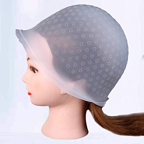 Minkissy Gorras de Tinte para El Cabello con Ganchos Sombrero de Salón Reutilizable de Silicona Suministros de Salón Profesional para Adultos Mujeres Hombres (Color Aleatorio)