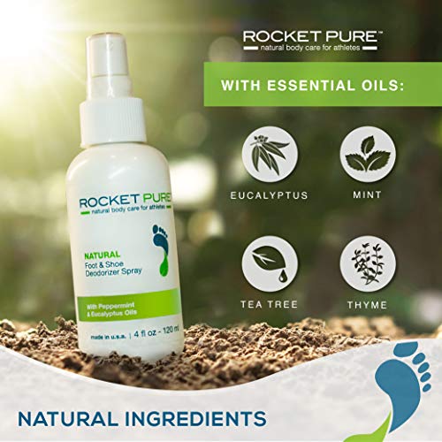 (Mint Spray, Single) - Natural Mint Shoe Deodorizer, Foot Deodorant Spray. Fights Odour, Stink Caused by Bacteria. Spray Freshens . Messy Powders, Antiperspirants, Insoles, Sneaker Balls. Use on Feet or Shoes.