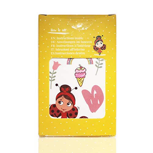 Miss Nella KIT PARA UÑAS: set de accesorios para uñas para niños: adhesivos para uñas, tatuajes, lima para uñas y separadores de dedos, todos diseñados para manos y pies de los niños