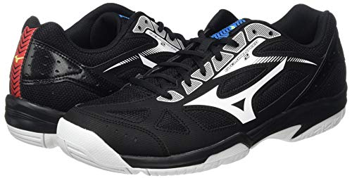 Mizuno Cyclone Speed 2, Zapatillas de vóleibol Unisex Adulto, Negro/Blanco/Azul Diva, 44 EU