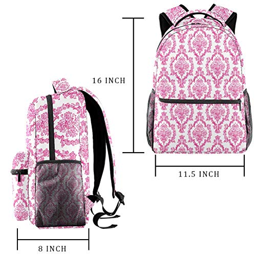 Mochila escolar para niñas, diseño de rosas de color lila, para adolescentes, universidad, viaje, tamaño: 11,5 x 20,3 x 40,6 cm. Multi10 29.4x20x40cm/11.5x8x16 in
