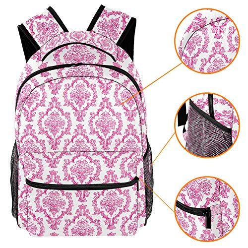 Mochila escolar para niñas, diseño de rosas de color lila, para adolescentes, universidad, viaje, tamaño: 11,5 x 20,3 x 40,6 cm. Multi10 29.4x20x40cm/11.5x8x16 in
