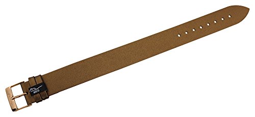 Moog Paris Pulsera para Mujeres de Piel de Pecari, Color Marrón, Correa 18mm - ME-GRG