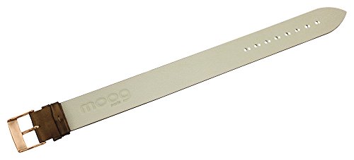 Moog Paris Pulsera para Mujeres de Piel de Pecari, Color Marrón, Correa 18mm - ME-GRG