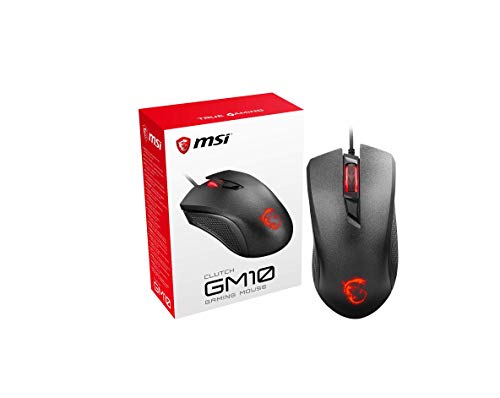 MSI Clutch GM10 - Ratón de Gaming con 2400 dpi, Color Negro