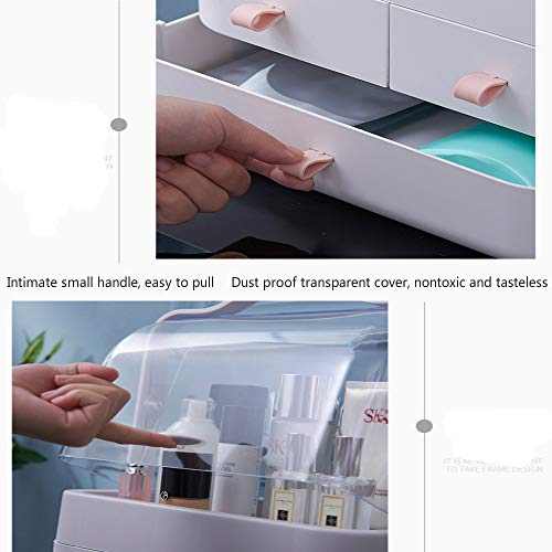 MSNLY Net Celebrity Caja de Almacenamiento de cosméticos a Prueba de Polvo Caja de Maquillaje portátil Transparente tocador Productos para el Cuidado de la Piel Estante de Acabado