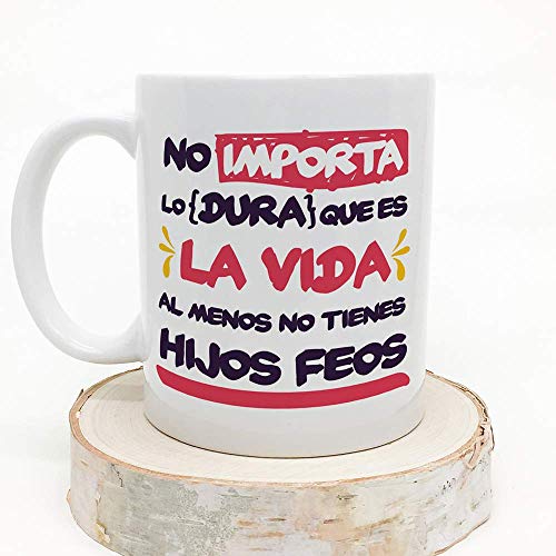 MUGFFINS Tazas para Mamá –"Al menos no tienes hijos feos" – Regalos para el día de la Madre/Desayunos originales