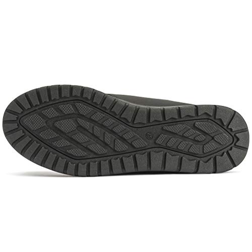 Mujer Acolchado Corto Nieve Invierno Piel Sintética Calentar Durable Impermeable Botas - 8 - BLK41 AYC0525
