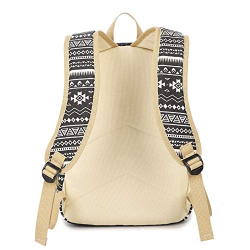 NALIDO Mujeres Adolescentes Mochila niños y niñas Escuela Mochila Ligera Mochila de Lona Bolsa de Bolsas para Libros Set 3 En Diario del Viajero 1 Mochila de Viaje Mochila Mochila,B,41x28x12CM