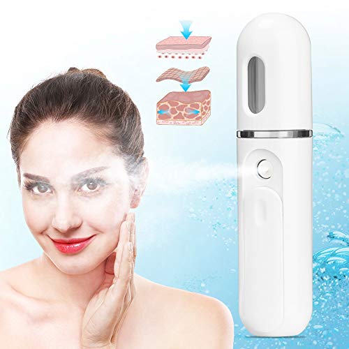 Nanominio de 30 ml, rociador facial, espray frío, hidratante fuerte y profundo, para el cuidado de la piel, maquillaje, extensiones de pestañas, recargable por USB