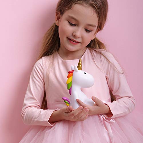 Navaris lámpara nocturna LED con diseño de unicornio - luz de color cambiante para niños bebés - unicornio blanco con colgante - luz para dormir