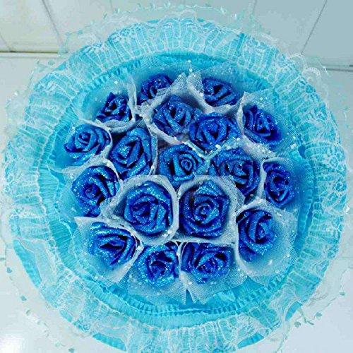 Ncient 50 Semillas de Rosa Azul Bonsai de Jardín Semillas de Flores Plantas Raras para Balcón Interior y Exteriores