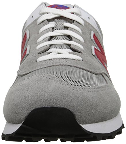 New Balance Nbml574Mon - Zapatillas de deporte para hombre, color gris (grey/red), talla 40.5