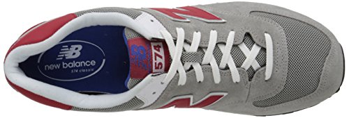 New Balance Nbml574Mon - Zapatillas de deporte para hombre, color gris (grey/red), talla 40.5