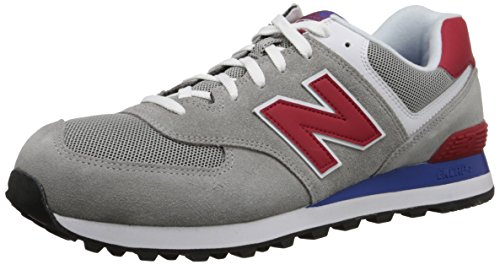 New Balance Nbml574Mon - Zapatillas de deporte para hombre, color gris (grey/red), talla 40.5