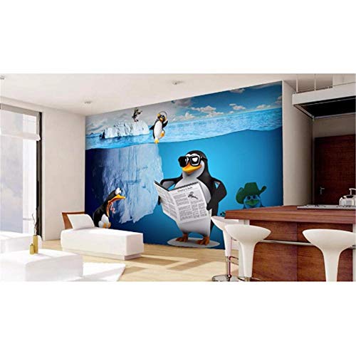 Newberli Custom Art Mural Wallpaper Photo Diy 3D Alta Calidad Ocean Icebergs Cartoon Penguin Niños Decoración Para El Hogar